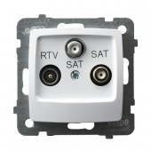Gniazdo RTV-SAT z dwoma wyjściami SAT